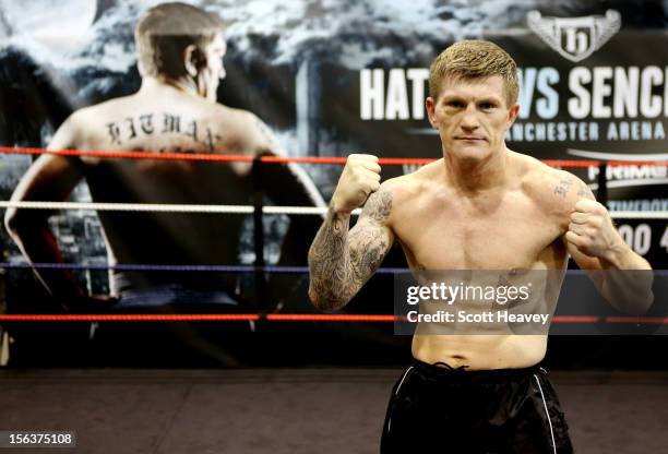 Ricky Hatton during a media workouot session ahead of his fight with Vyacheslav Senchenko on November 14, 2012 in Manchester, England.