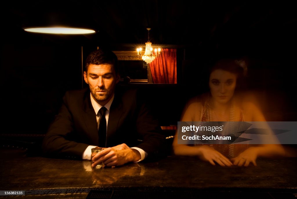 Man Unaware of Ghost Beside Him