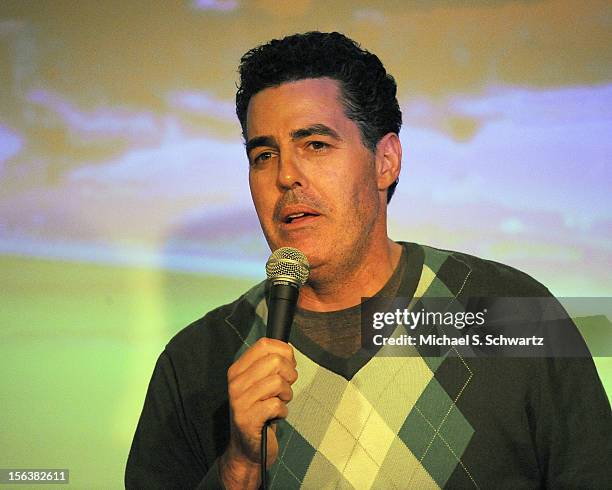 Comedian Adam Carolla performs during his appearance at The Ice House Comedy Club on November 13, 2012 in Pasadena, California.