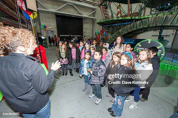 Macy's unveiles the brand new Teenage Mutant Ninja Turtle float based on Nickelodeon's new hit series at Macy's Parade Studio on November 13, 2012 in...