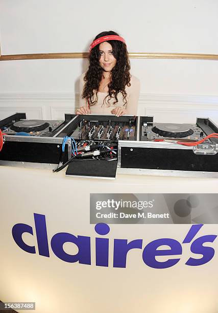 Eliza Doolittle DJ's at a party celebrating the partnership between international fashion retailer Claire's and the world'sleading children's...