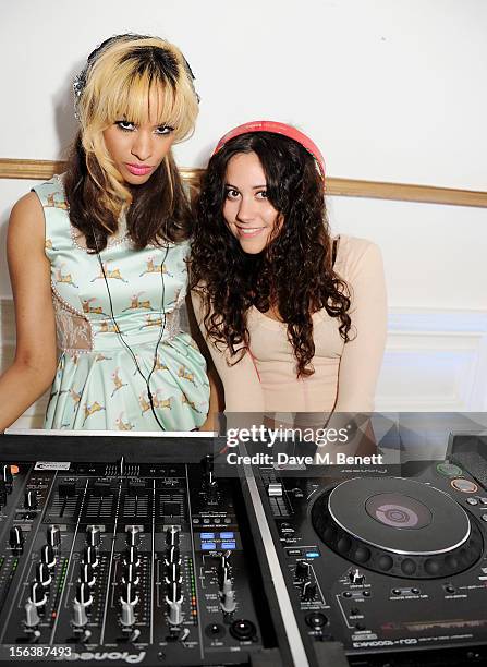 Joy Vieli and Eliza Doolittle DJ at a party celebrating the partnership between international fashion retailer Claire's and the world'sleading...