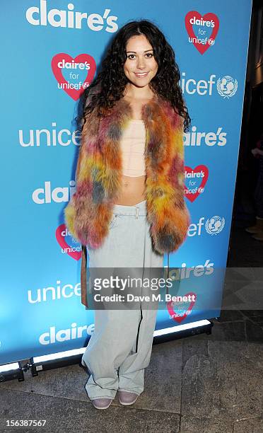 Eliza Doolittle arrives at a party celebrating the partnership between international fashion retailer Claire's and the world's leading children's...