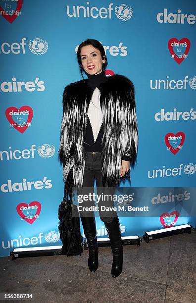Designer Lara Bohinc arrives at a party celebrating the partnership between international fashion retailer Claire's and the world's leading...