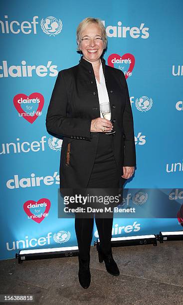 Beatrice Lafon, President of Claire's European division, arrives at a party celebrating the partnership between international fashion retailer...