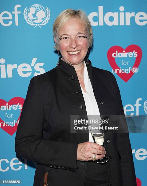Beatrice Lafon, President of Claire's European division, arrives at a party celebrating the partnership between international fashion retailer...
