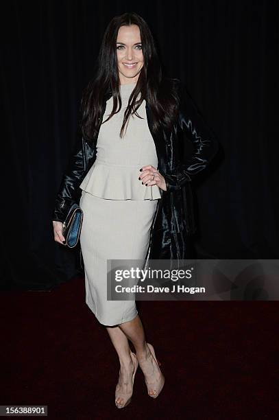 Victoria Pendleton attends the UK Premiere of 'The Twilight Saga: Breaking Dawn - Part 2' at Odeon Leicester Square on November 14, 2012 in London,...