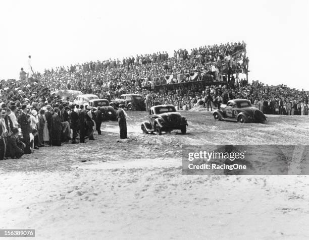 March 8, 1936: A huge crowd was on hand to watch the first organized stock car race to be held on the Daytona Beach-Road Course. Despite the overflow...