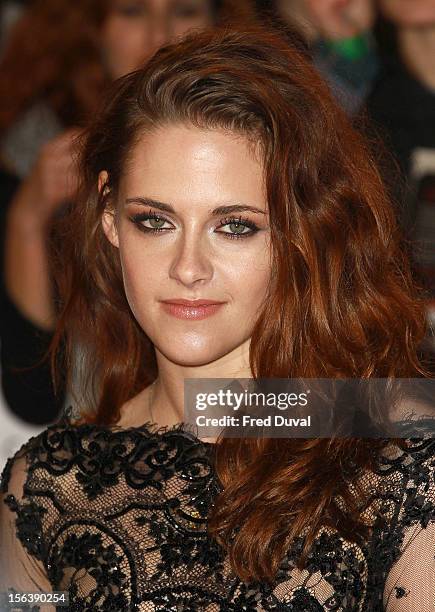 Kristen Stewart attends The Twilight Saga: Breaking Dawn Part Two UK film premiere at Odeon Leicester Square on November 14, 2012 in London, England.