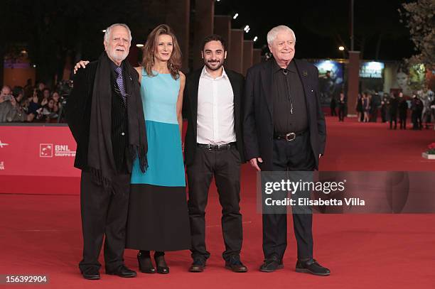 Actors Cosimo Cinieri, Stéphanie Michelini, director Piero Messina and actor Mario Donatone attend the 'Acqua Fuori Dal Ring / La Prima Legge Di...