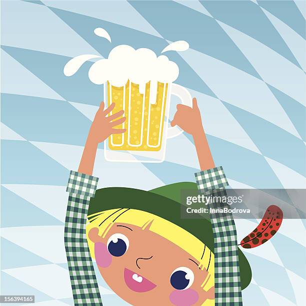 octoberfest party - munich stock illustrations