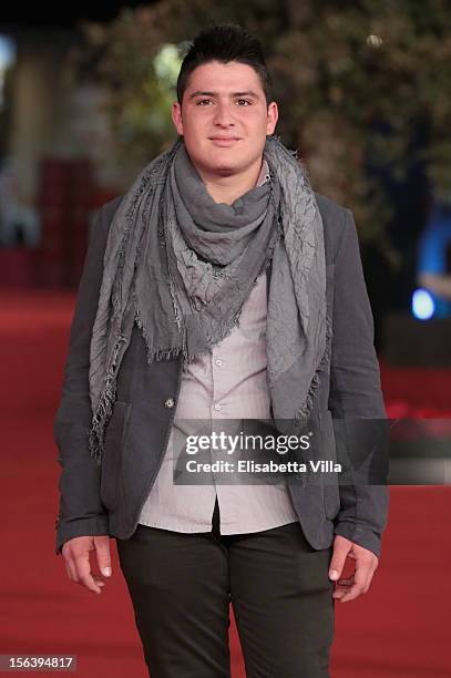 Actor Marco Pagliaro attends the 'Acqua Fuori Dal Ring / La Prima Legge Di Newton' Premiere during the 7th Rome Film Festival at the Auditorium Parco...