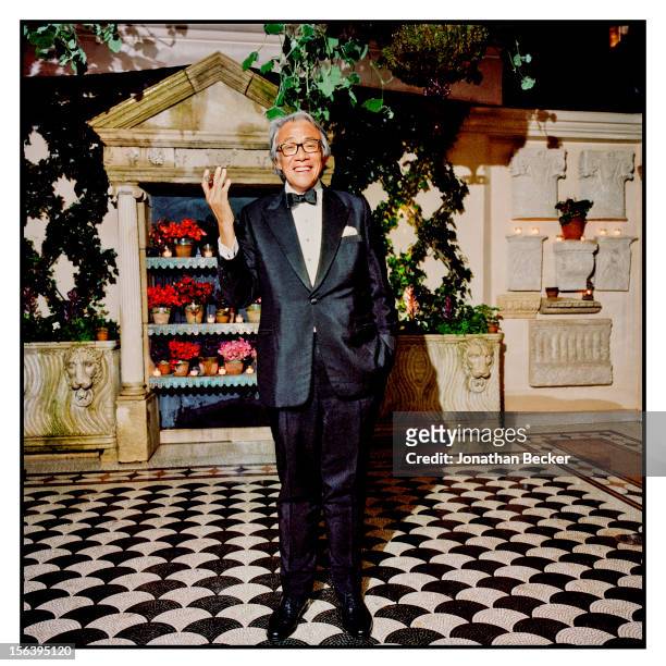 David Tang is photographed at 5 Hertford Street, which is home to the nightclub Loulou's for Vanity Fair Magazine on June 11, 2012 in London,...