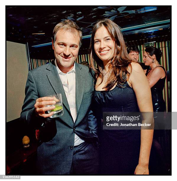 Ben Goldsmith and Lady Frederick Windsor are photographed at 5 Hertford Street, which is home to the nightclub Loulou's for Vanity Fair Magazine on...