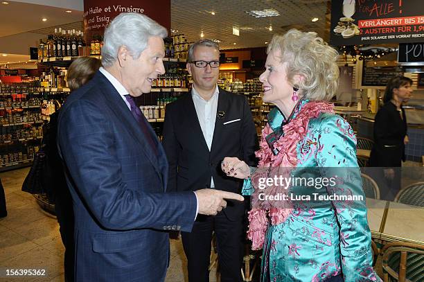 Philippe Houze and Isa von Hardenberg attend Les Galeries Lafayettes Re-Open Ground Floor on November 14, 2012 in Berlin, Germany.