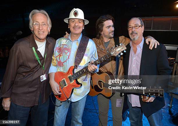 The Recording Academy President/CEO Neil Portnow, and recording artists Carlos Santana and Juanes and executive producer of the Latin GRAMMY Awards...