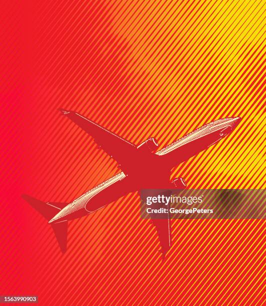 airliner flying in the clouds - above clouds stock illustrations
