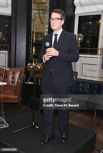 Matthew Dixon shows armed forces support at the 'Give Us Time' fundraiser held at Corinthia Hotel London on November 14, 2012 in London, England.