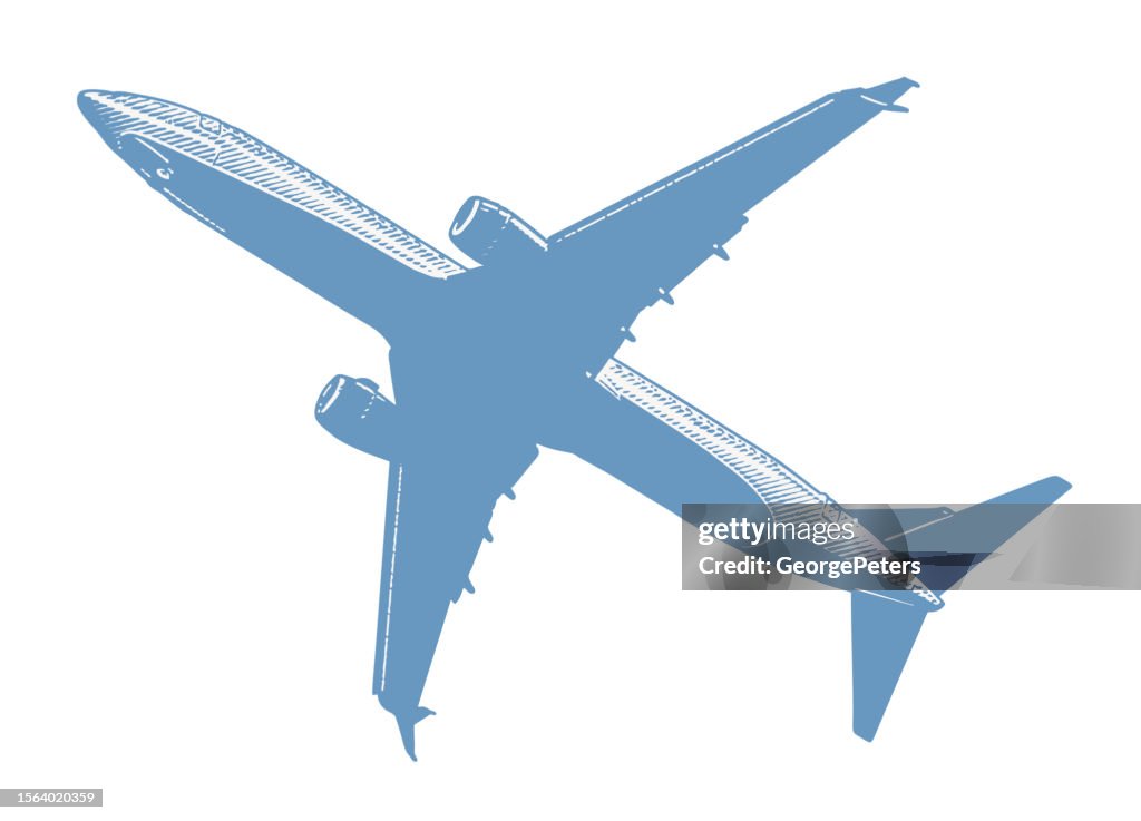 Airliner cut out on white background