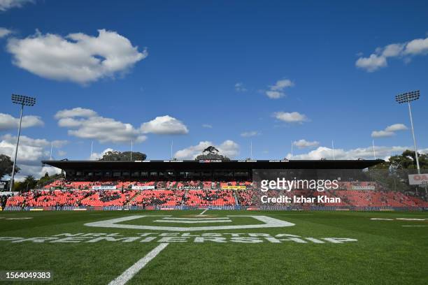 General view of BlueBet Stadium prior to the round 21 NRL match between Penrith Panthers and Canterbury Bulldogs at BlueBet Stadium on July 23, 2023...