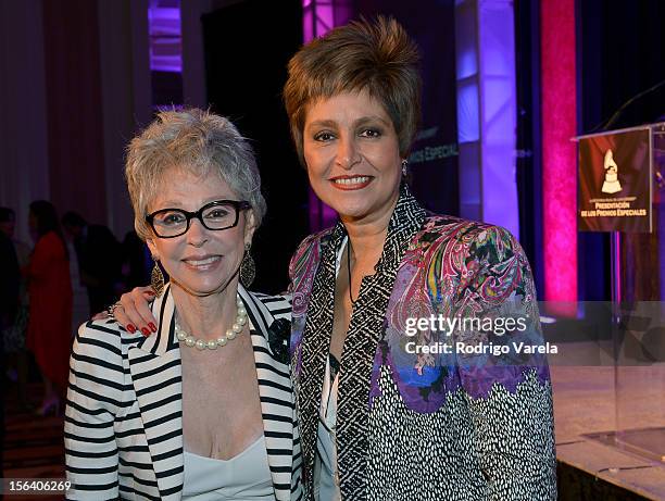 Singer/actress Rita Moreno and singer Daniela Romo attend the 2012 Latin Recording Academy Special Awards during the 13th annual Latin GRAMMY Awards...