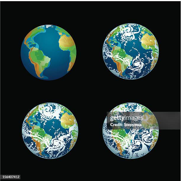 earth - satellite stock illustrations