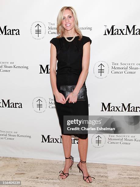 Event chairman Joanna Baker de Neufville attends the Society of Memorial Sloan-Kettering Cancer Center 2012 fall party at Four Seasons Restaurant on...