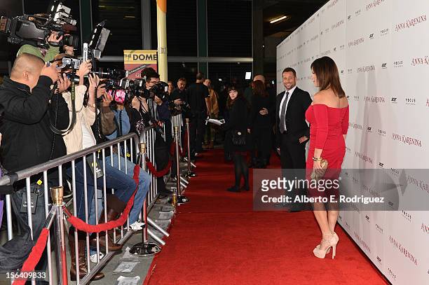 Actress Marcia Gay Harden attends the premiere of Focus Features' "Anna Karenina" held at ArcLight Cinemas on November 14, 2012 in Hollywood,...