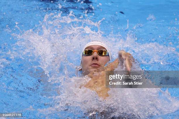 Chase Kalisz of Team United States competes in the Men's 400m Medley Heats on day one of the Fukuoka 2023 World Aquatics Championships at Marine...