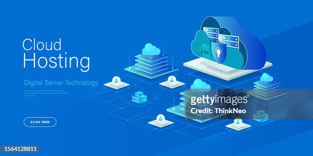 cloud storage service, concept of downloading, transmission and synchronization of digital data, application, network - access control stock illustrations