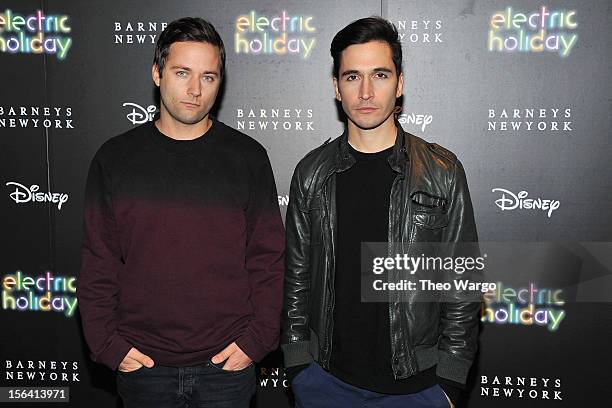 Jack McCollough and Lazaro Hernandez attend Barneys New York And Disney Electric Holiday Window Unveiling Hosted By Sarah Jessica Parker, Bob Iger,...