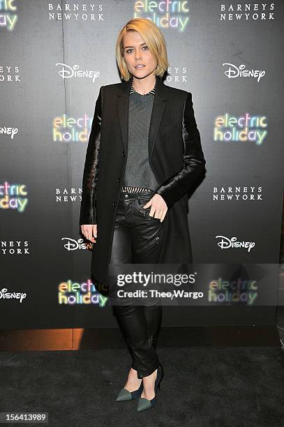 Actress Rachael Taylor attends Barneys New York And Disney Electric Holiday Window Unveiling Hosted By Sarah Jessica Parker, Bob Iger, And Mark Lee...