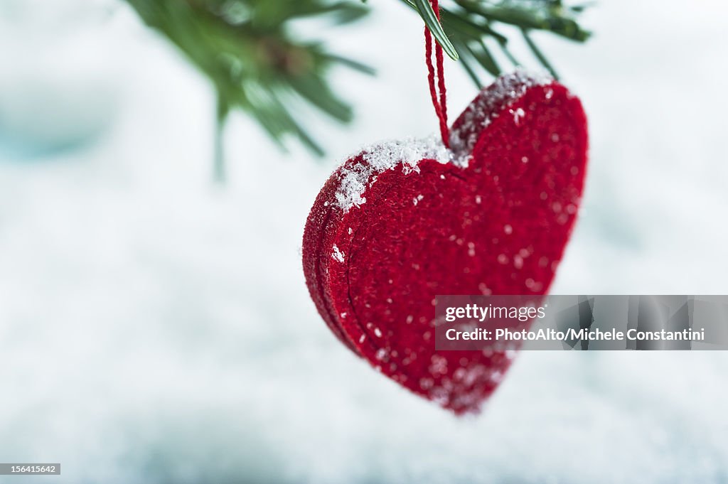 Heart-shaped Christmas ornament