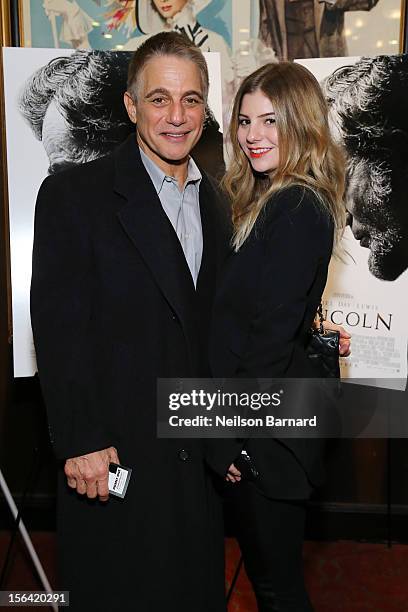 Actor Tony Danza and daughter Emily Danza attends the special screening of Steven Spielberg's "Lincoln" at the Ziegfeld Theatre on November 14, 2012...