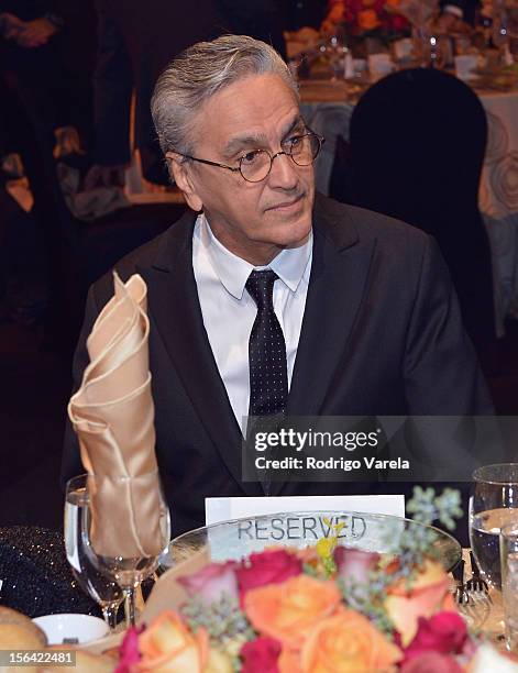 Honoree Caetano Veloso attends the 2012 Person of the Year honoring Caetano Veloso at the MGM Grand Garden Arena on November 14, 2012 in Las Vegas,...