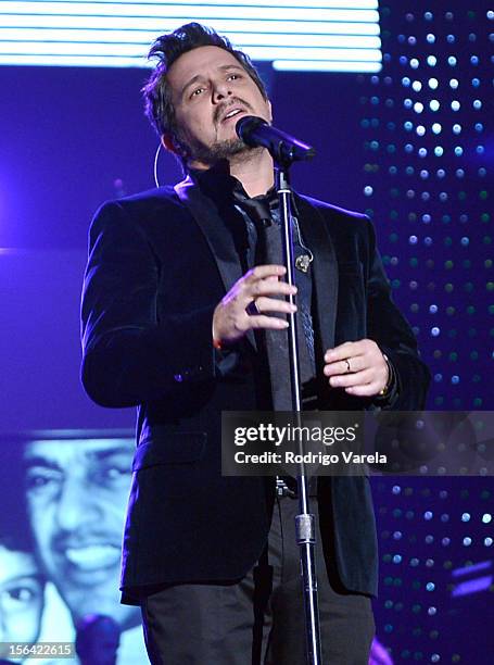 Singer Alejandro Sanz during the 2012 Person of the Year honoring Caetano Veloso at the MGM Grand Garden Arena on November 14, 2012 in Las Vegas,...