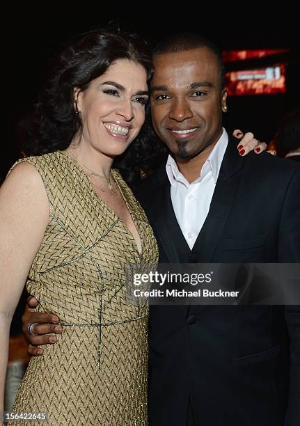 Singer Alexandre Pires during the 2012 Person of the Year honoring Caetano Veloso at the MGM Grand Garden Arena on November 14, 2012 in Las Vegas,...