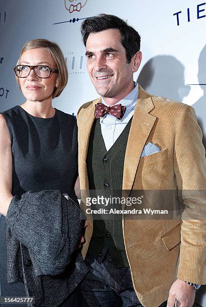 Holly Burrell and Ty Burrell at the launch of Tie The Knot, a charity benefitting marriage equality through the sale of limited edition bowties...
