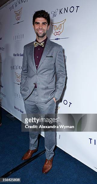 Justin Mikita at the launch of Tie The Knot, a charity benefitting marriage equality through the sale of limited edition bowties available online at...