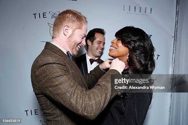 Jesse Tyler Ferguson and Niecy Nash at the launch of Tie The Knot, a charity benefitting marriage equality through the sale of limited edition...