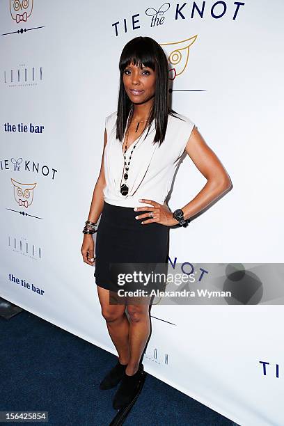 Aisha Tyler at the launch of Tie The Knot, a charity benefitting marriage equality through the sale of limited edition bowties available online at...