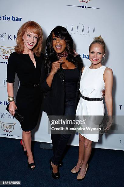 Kathy Griffin, Niecy Nash and Kristin Chenoweth at the launch of Tie The Knot, a charity benefitting marriage equality through the sale of limited...