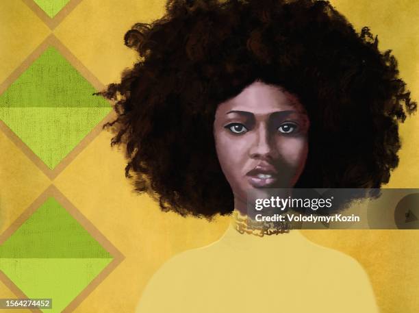 portrait of a young woman  of african type falashi - traditional ethiopian models women stock illustrations