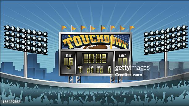 illustrations, cliparts, dessins animés et icônes de tableau de football - tableau des scores