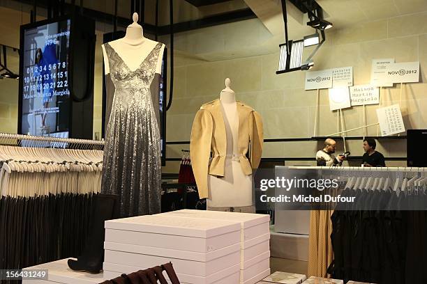 Internal view of Maison Martin Margiela With H&M Collection Launch at H&M Champs Elysees on November 14, 2012 in Paris, France.