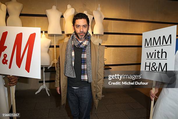 Manu Payet attends the Maison Martin Margiela With H&M Collection Launch at H&M Champs Elysees on November 14, 2012 in Paris, France.