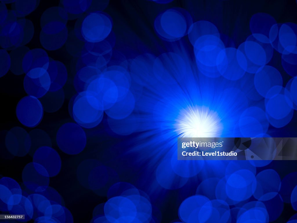 Light effect of blue background