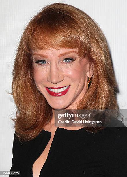 Actress Kathy Griffin attends the launch of Tie The Knot hosted by Jesse Tyler Ferguson and his partner Justin Mikita at The London West Hollywood on...