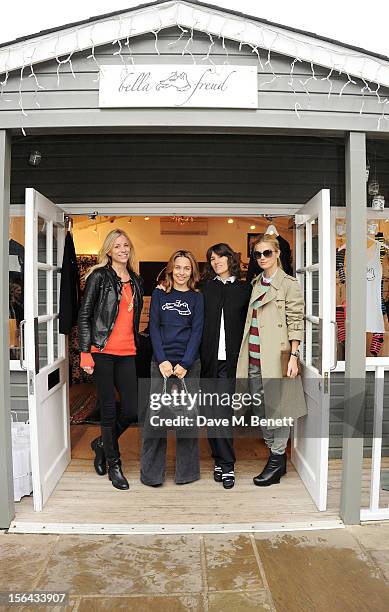 Kate Driver, Jeanne Marine, Bella Freud and Laura Bailey attend the launch of the Bella Freud pop-up boutique at Bicester Village on November 15,...