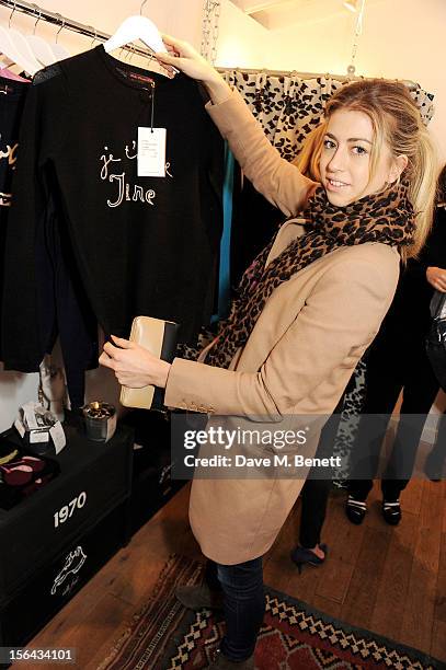 India Standing attends the launch of the Bella Freud pop-up boutique at Bicester Village on November 15, 2012 in Bicester, England.